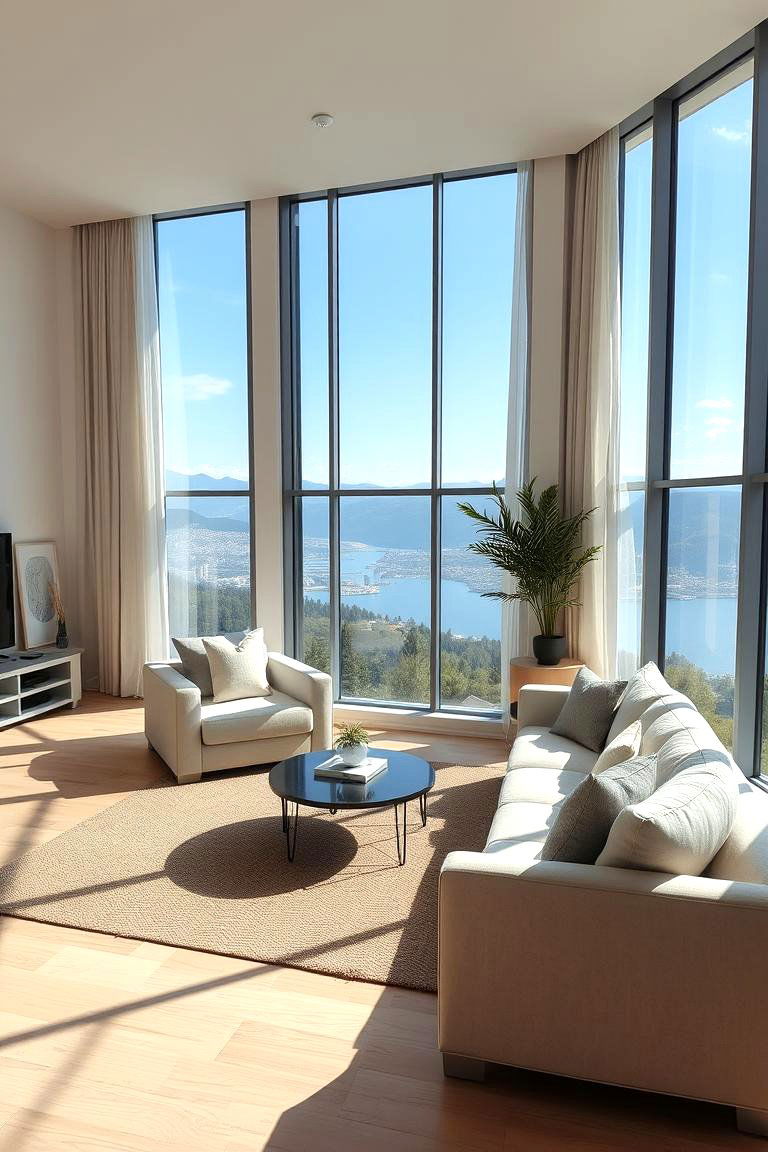 Framing a Stunning View as the Focal Point - 24 Living Room Layout Ideas