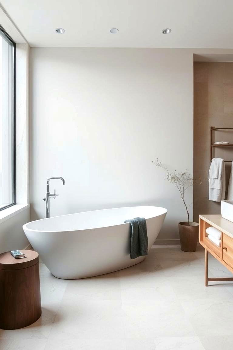 Freestanding Bathtub - 24 Mid-century Modern Bathroom Ideas