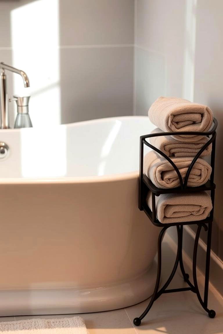 Freestanding Bathtub Storage - 24 Bathroom Furniture Ideas