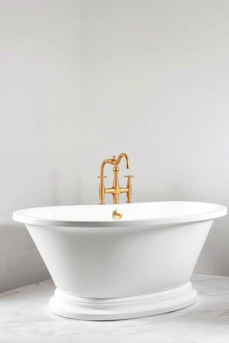 Freestanding Bathtub as a Focal Point - 24 Neutral Bathroom Ideas