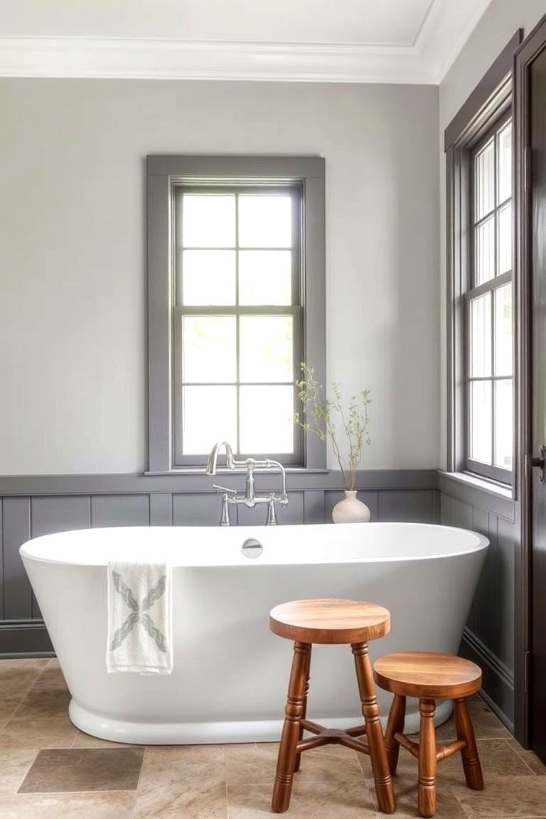 Freestanding Bathtub for a Luxurious Touch - 24 Farmhouse Bathroom Ideas