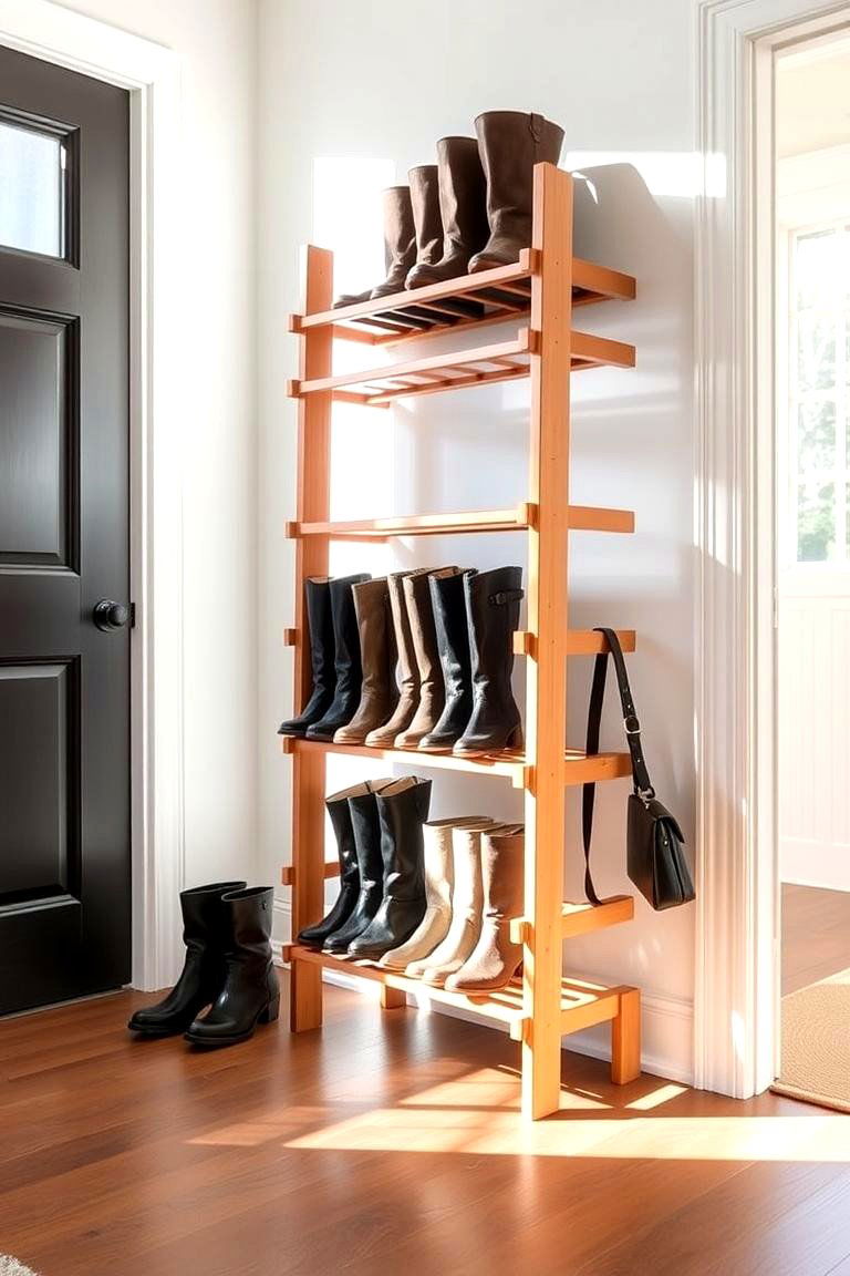 Freestanding Boot Rack - 24 Boot Storage Ideas