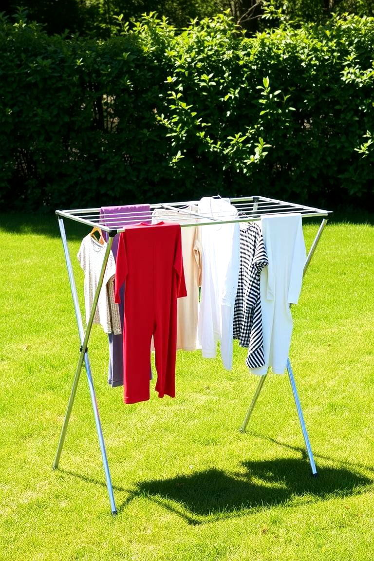 Freestanding Drying Rack - 24 Outdoor Laundry Area Design Ideas