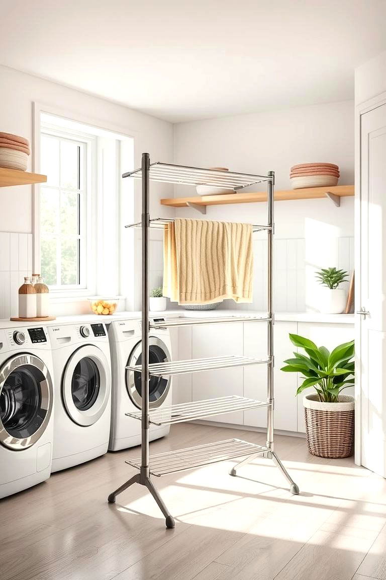 Freestanding Drying Rack - 24 Laundry Room Drying Rack Ideas