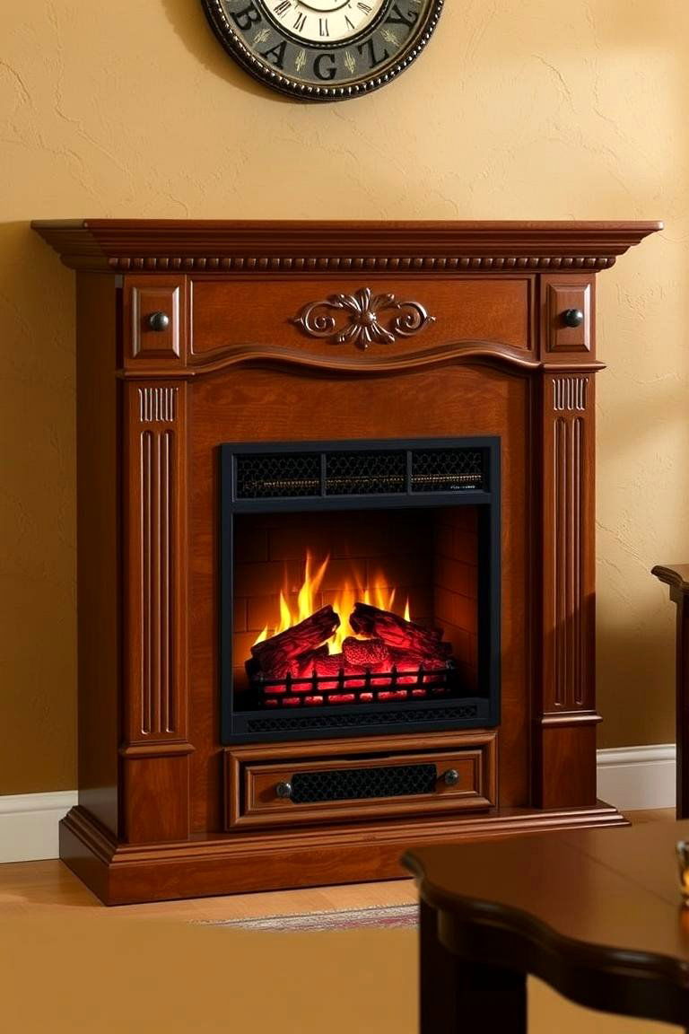 Freestanding Electric Fireplace with Mantel - 24 Electric Fireplace Ideas