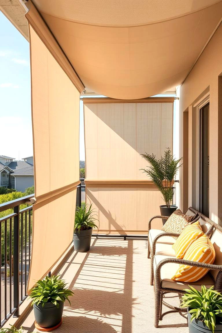 Freestanding Fabric Screens - 24 Balcony Shade Ideas