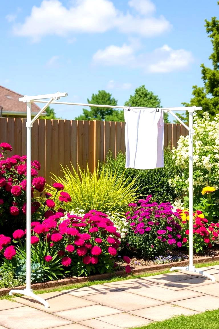 Freestanding Portable Clothesline - 24 Outdoor Clothesline Ideas