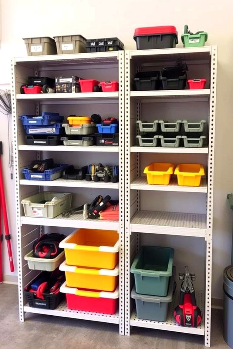 Freestanding Shelves for Flexibility - 24 Garage Shelving Ideas