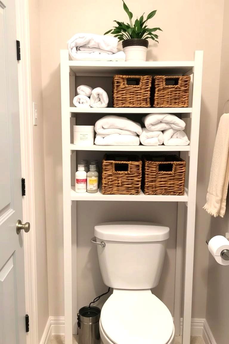Freestanding Shelving Unit - 24 Over Toilet Storage Ideas