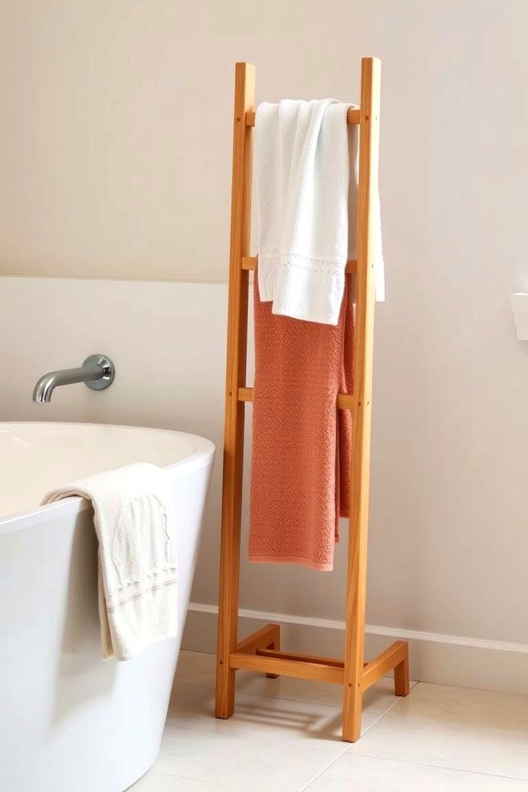Freestanding Towel Rack - 24 Bathroom Towel Rack Ideas
