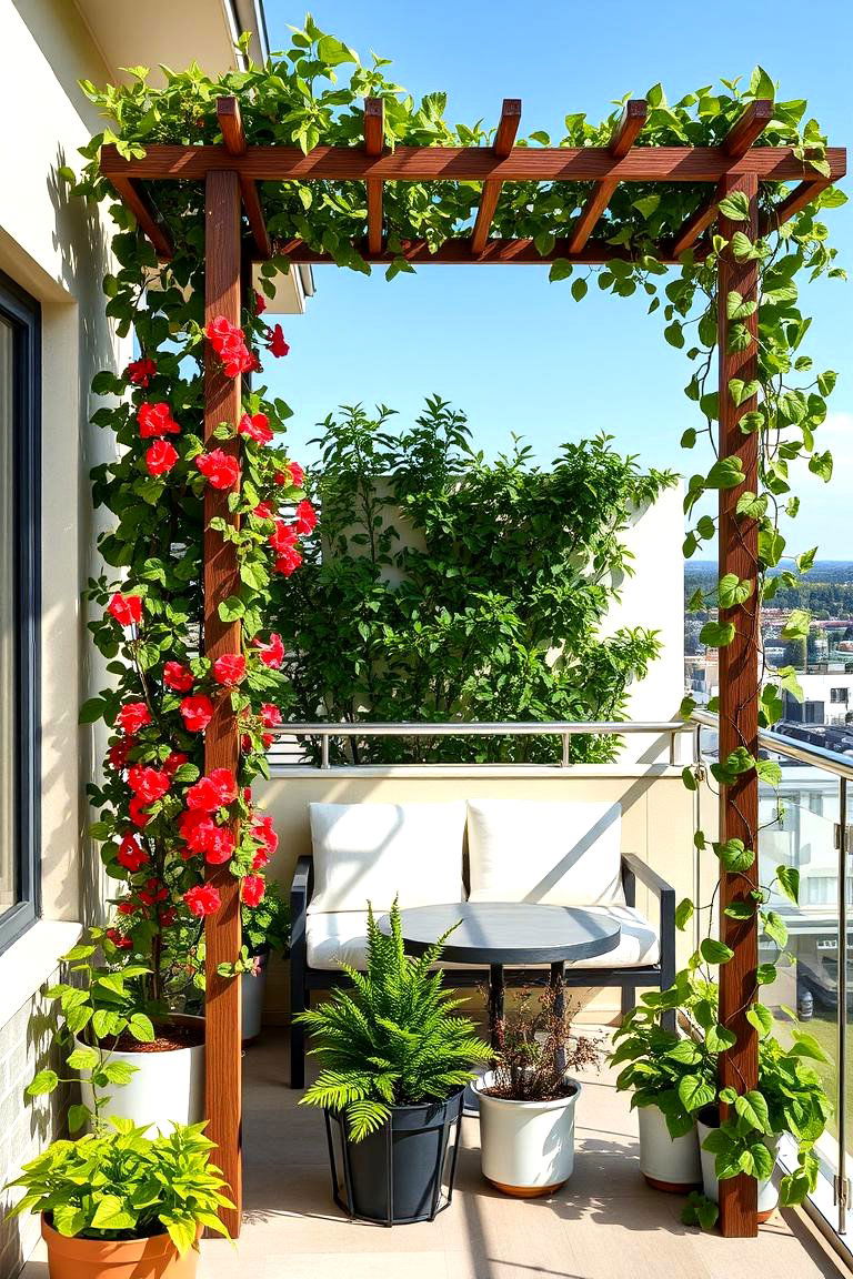 Freestanding Trellis for Flexibility - 24 Balcony Trellis Ideas