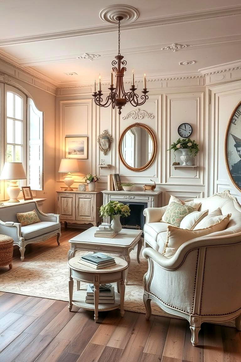 French Country Elements - 24 Parisian-style Living Room Ideas