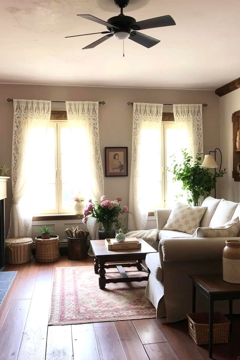 French Country Lace Curtains - 24 French Door Curtain Ideas