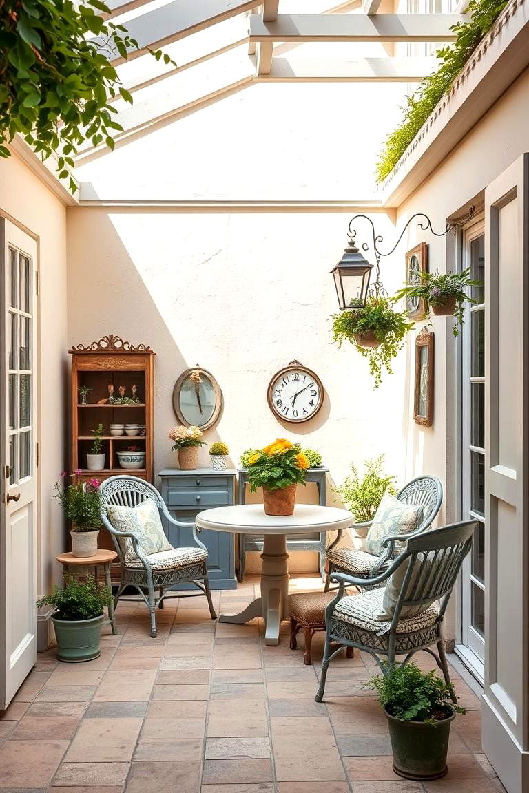 French Country Style Enclosure - 24 Patio Enclosure Ideas