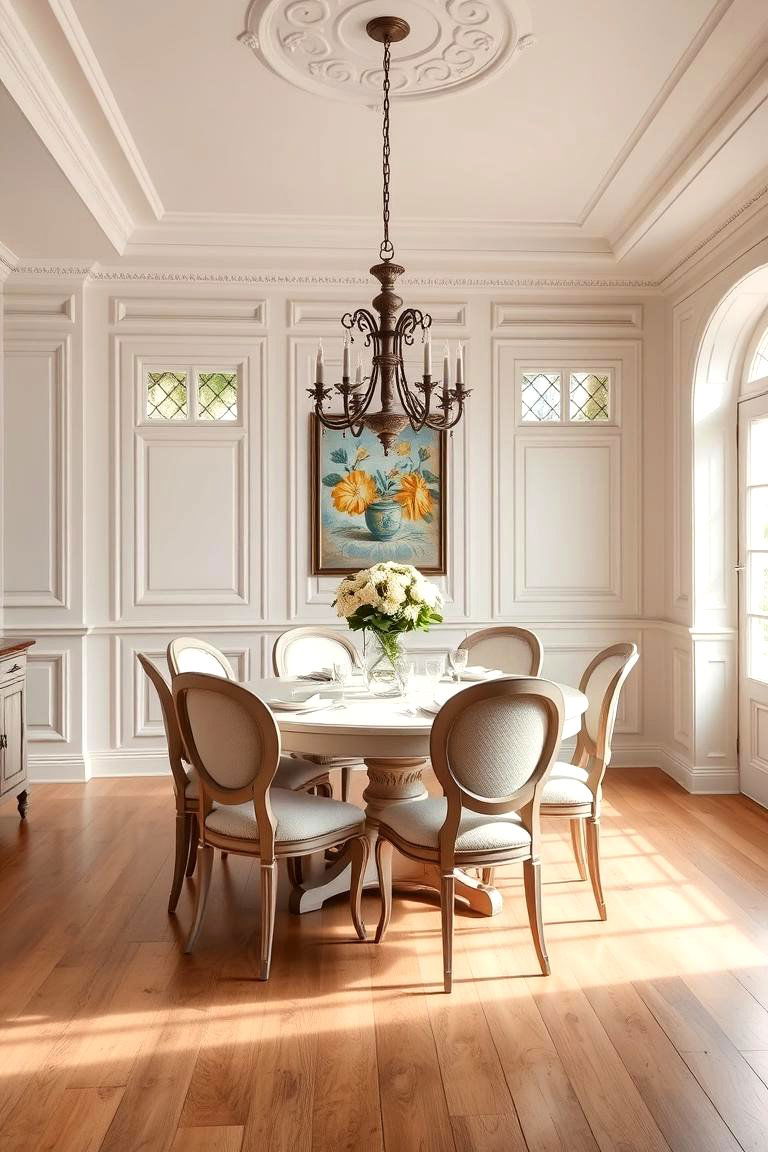French Country Style Panels - 24 Dining Room Wall Paneling Ideas
