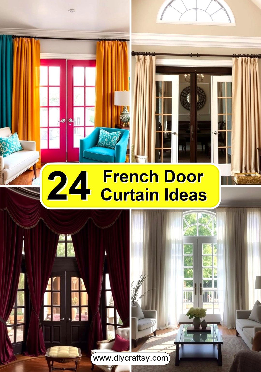 French Door Curtain Ideas