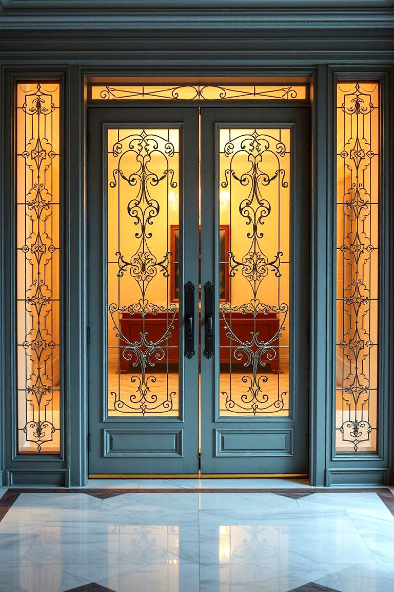 French Inspired Double Doors - 24 Double Front Door Ideas