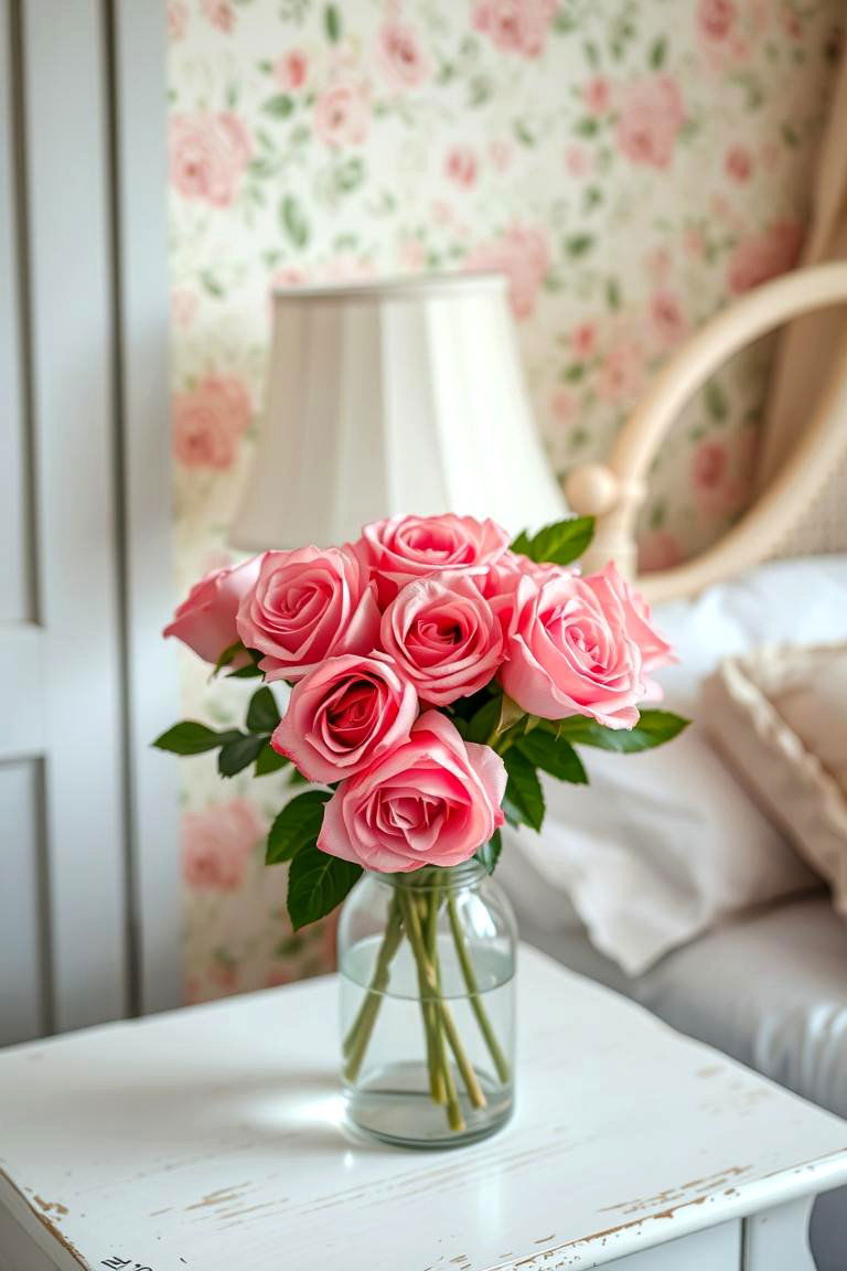 Fresh Flowers Always - 24 Shabby Chic Bedroom Ideas