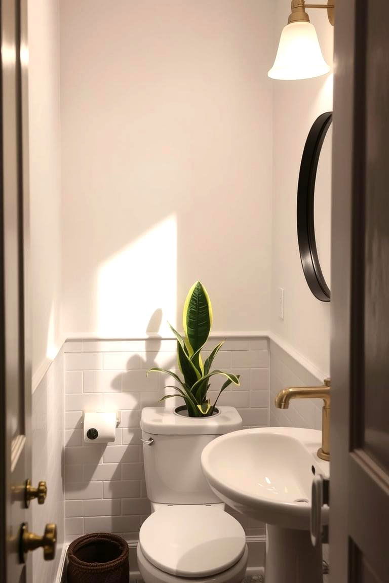 Fresh Greenery - 24 Powder Room Ideas