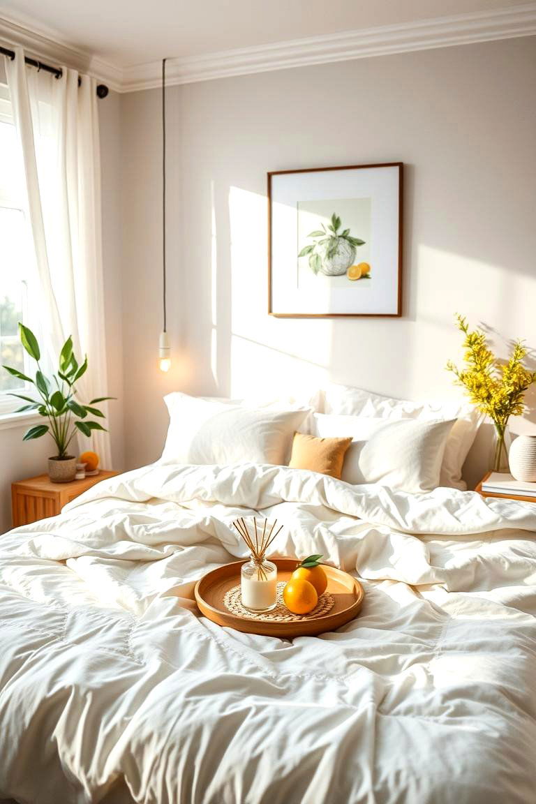 Fresh Lemon Scents - 24 Lemon Bedroom Ideas
