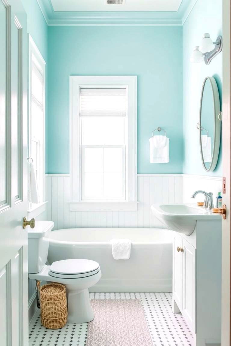 Fresh Mint Blue - 24 Bathroom Color Ideas