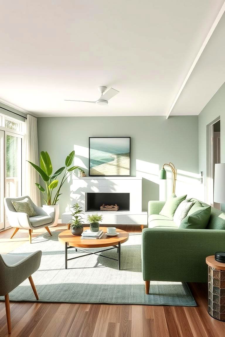 Fresh Sage Vibes - 24 Sage Green Living Room Ideas