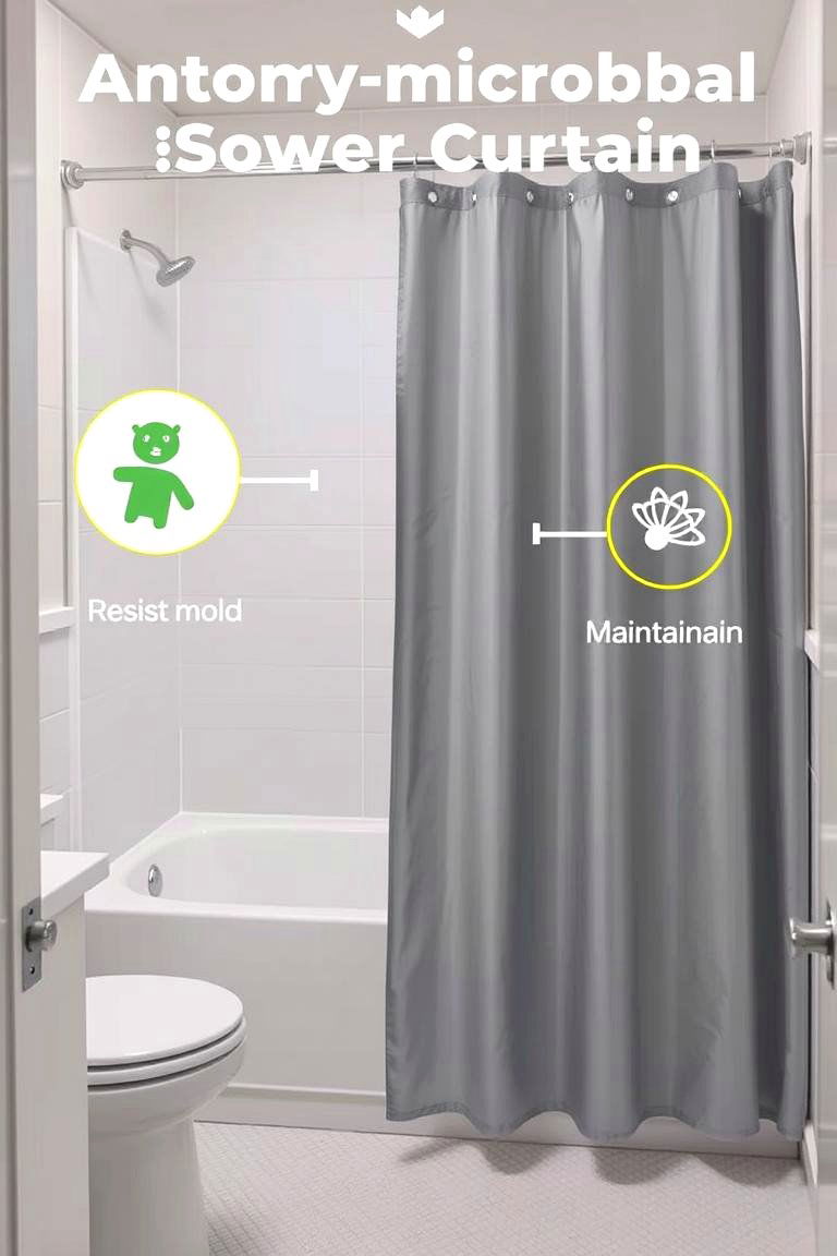 Freshness Guaranteed with an Antimicrobial Shower Curtain - 24 Shower Curtain Ideas