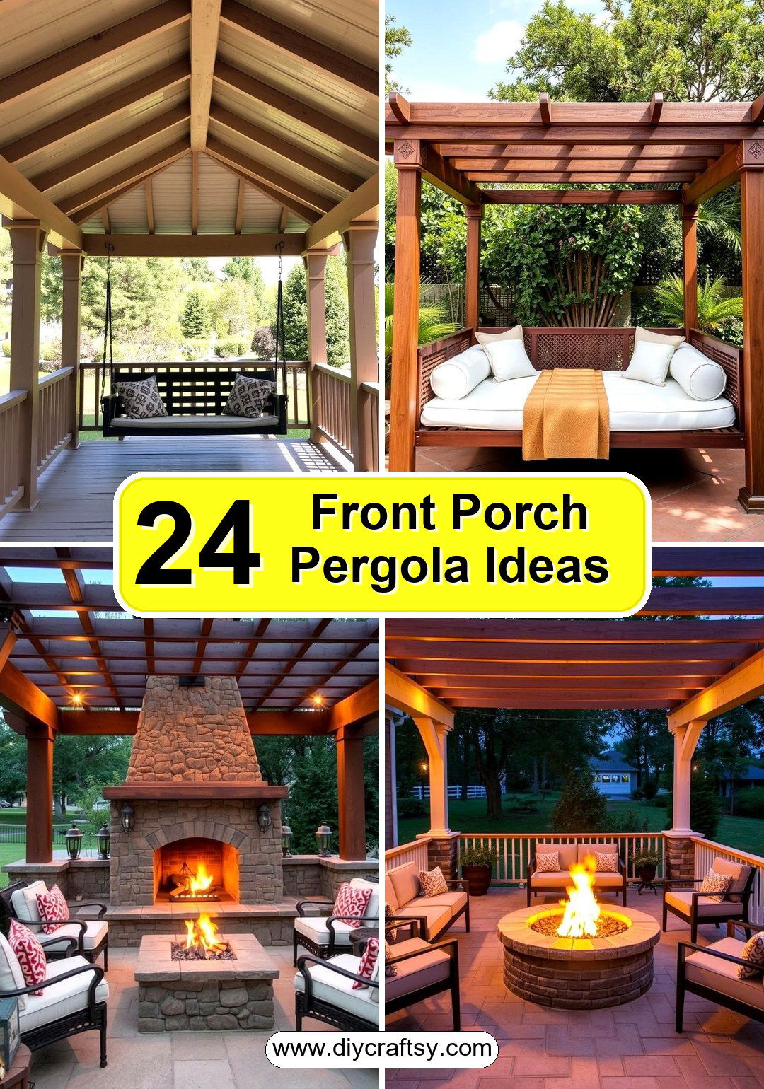 Front Porch Pergola Ideas