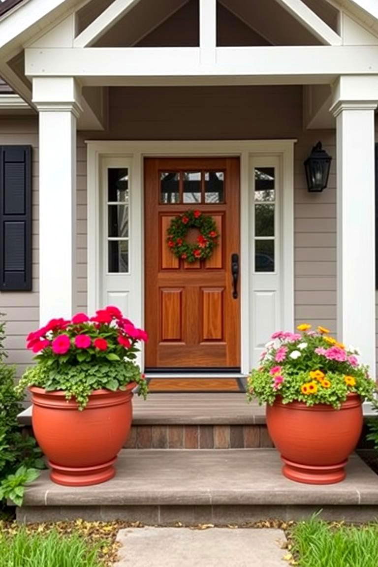 Front Porch Planters - 24 Small Front Yard Landscaping Ideas