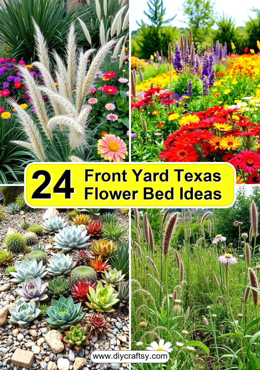 Front Yard Texas Flower Bed Ideas