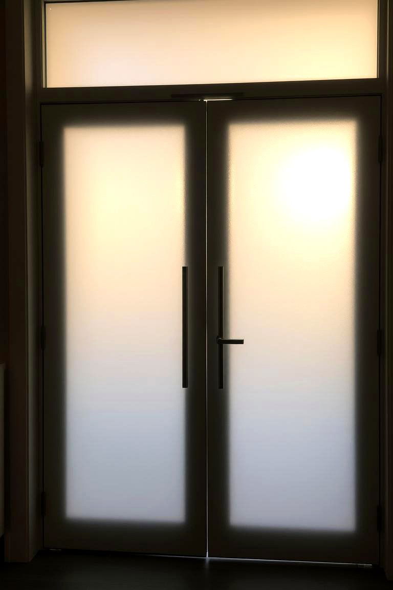 Frosted Glass Doors - 24 Front Door Privacy Ideas