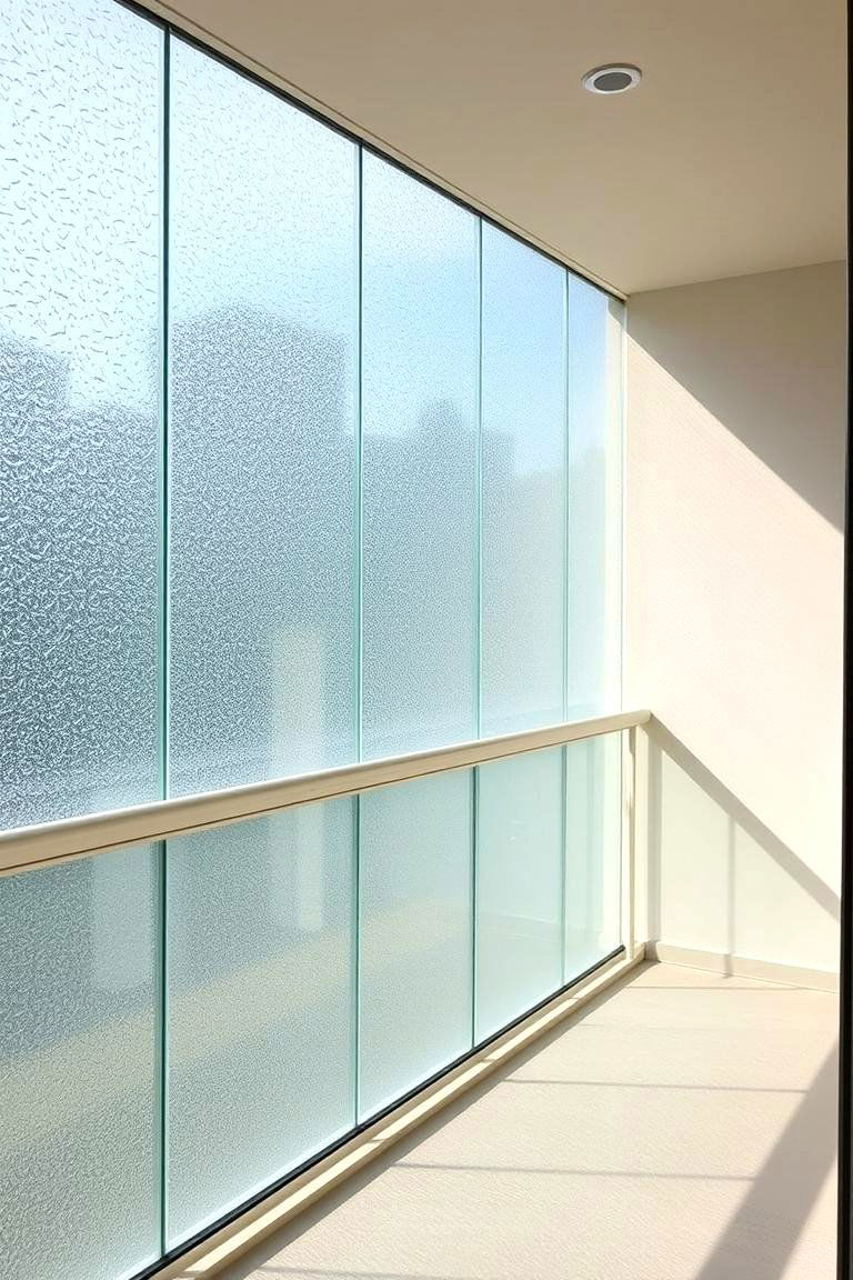 Frosted Glass for Privacy - 24 Glass Balcony Design Ideas