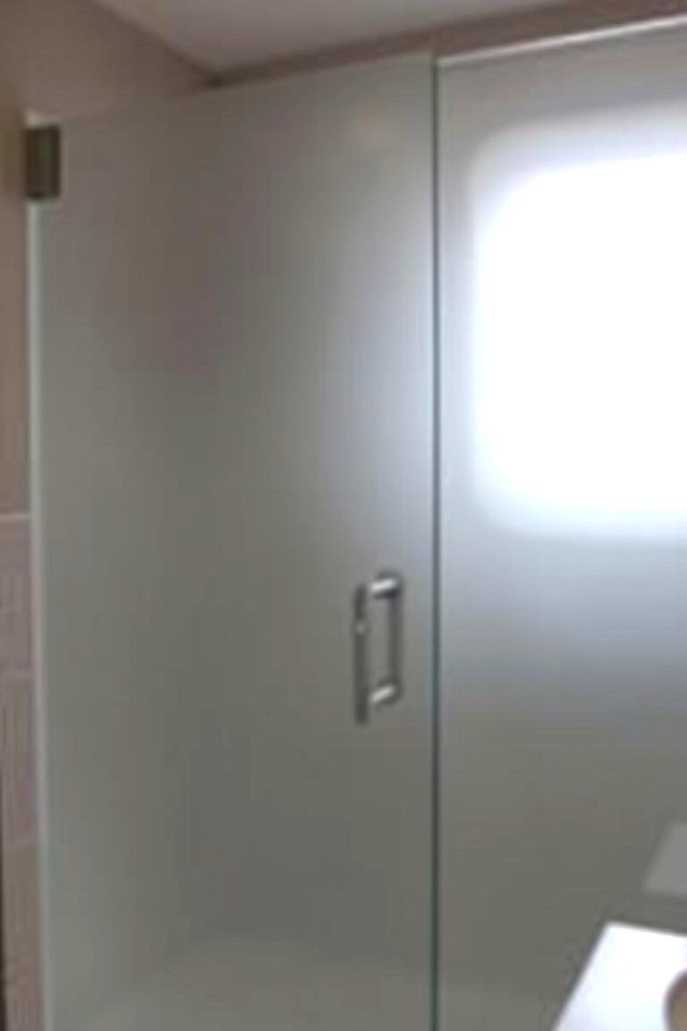 Frosted Glass for Privacy and Light - 24 Bathroom Door Ideas