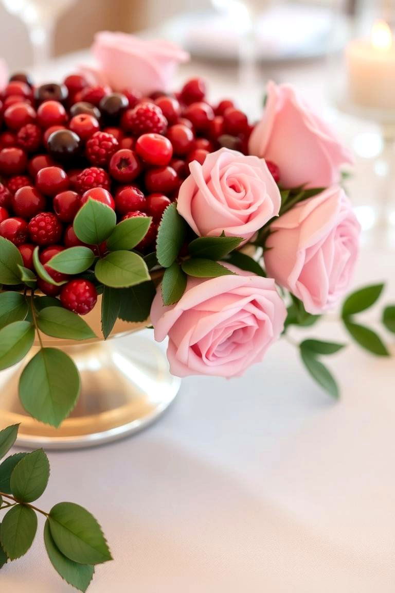 Fruit and Floral Fusion - 24 Rehearsal Dinner Centerpiece Ideas