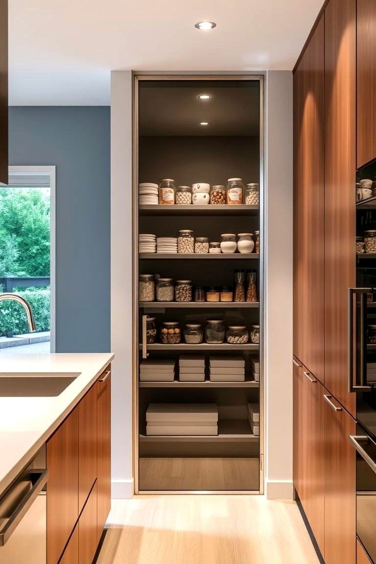Full Length Glass Door for a Modern Display - 24 Pantry Door Ideas