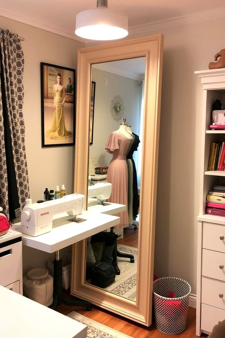 Full Length Mirror - 24 Sewing Room Ideas