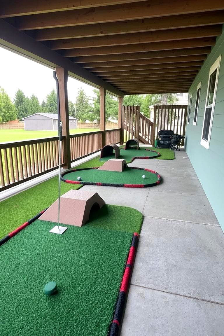 Fun Mini Golf Course - 24 Under Deck Ideas