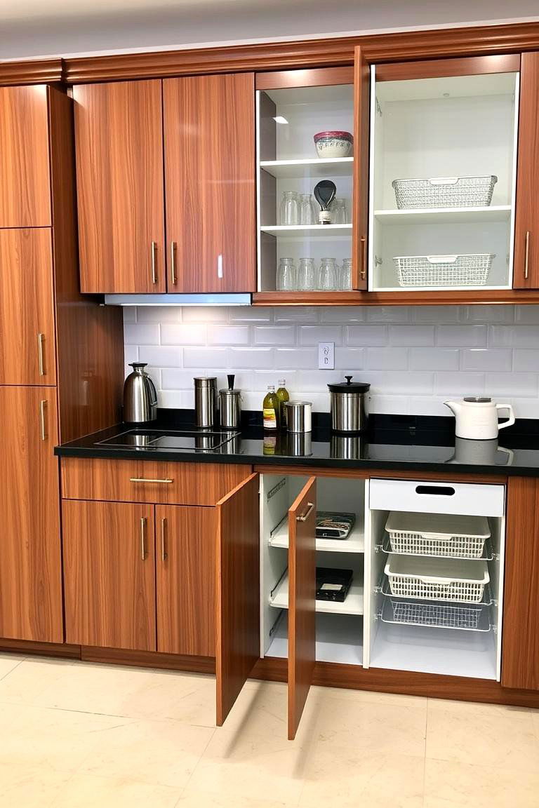 Functional Beauty in Your Kitchen - 24 Brown Kitchen Cabinets With Black Countertops