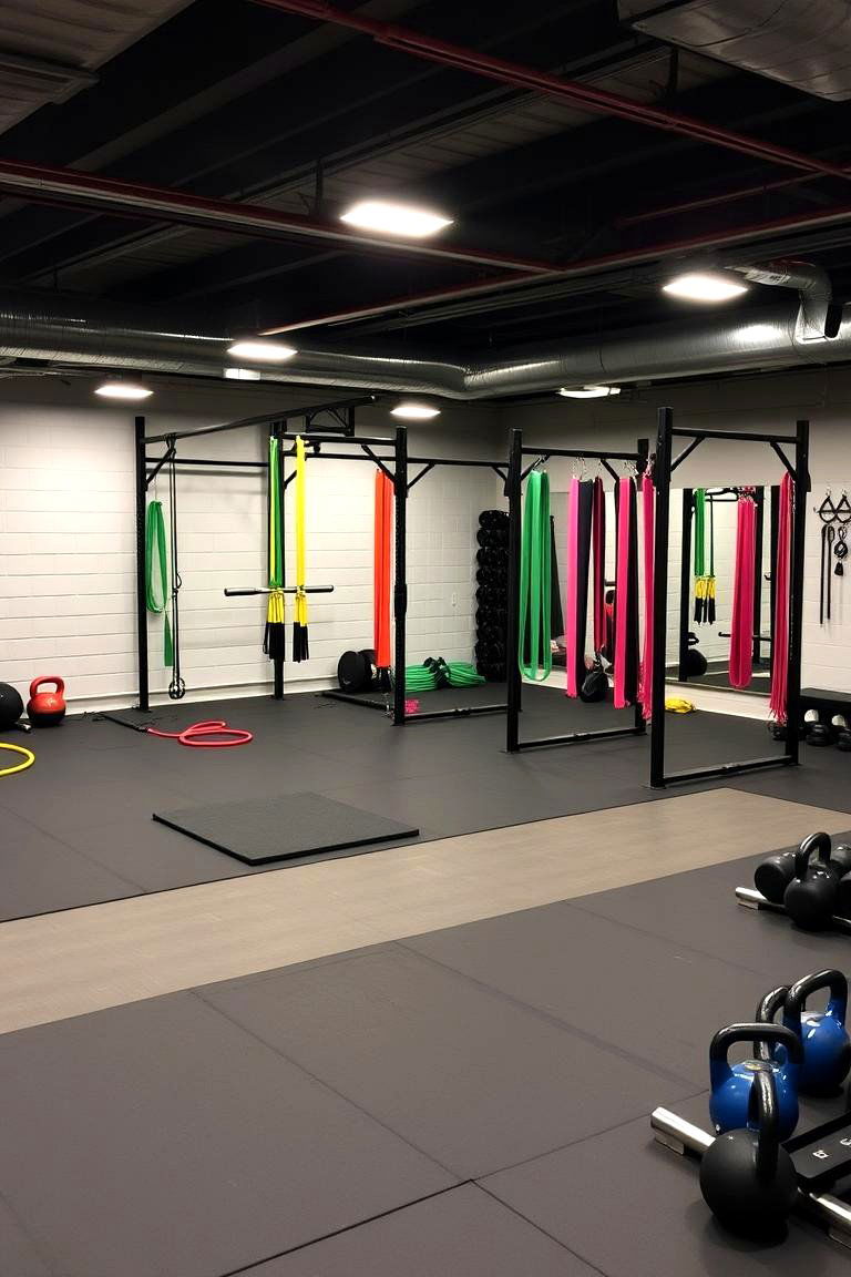 Functional Circuit Training Area - 24 Basement Gym Ideas