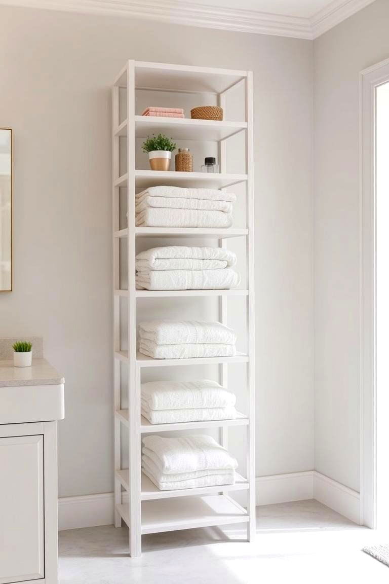Functional Freestanding Shelving Units - 24 Towel Storage Ideas