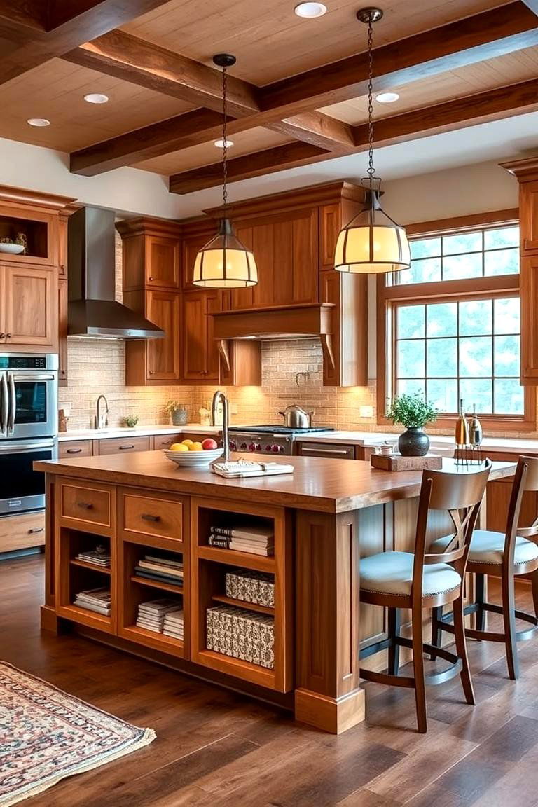 Functional Kitchen Island - 24 Craftsman Kitchen Ideas
