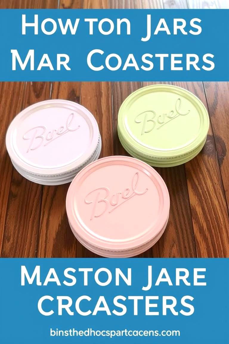 Functional Mason Jar Lid Coasters - 24 Mason Jar Centerpiece Ideas
