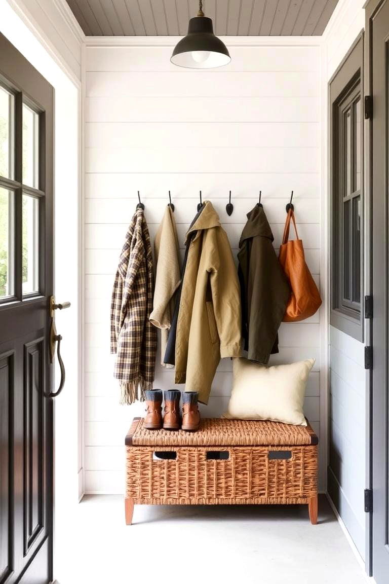 Functional Mudroom Alternative - 24 Side Porch Ideas