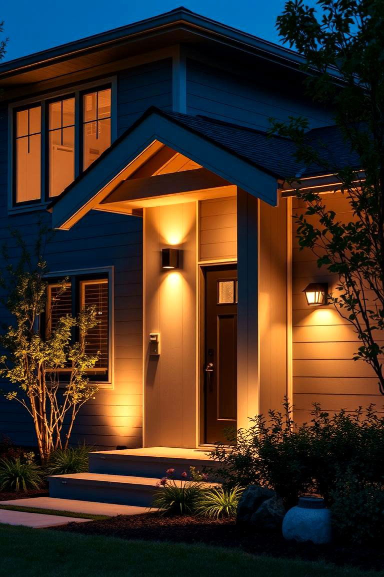 Functional Outdoor Lighting - 24 Minimalist House Exterior Ideas