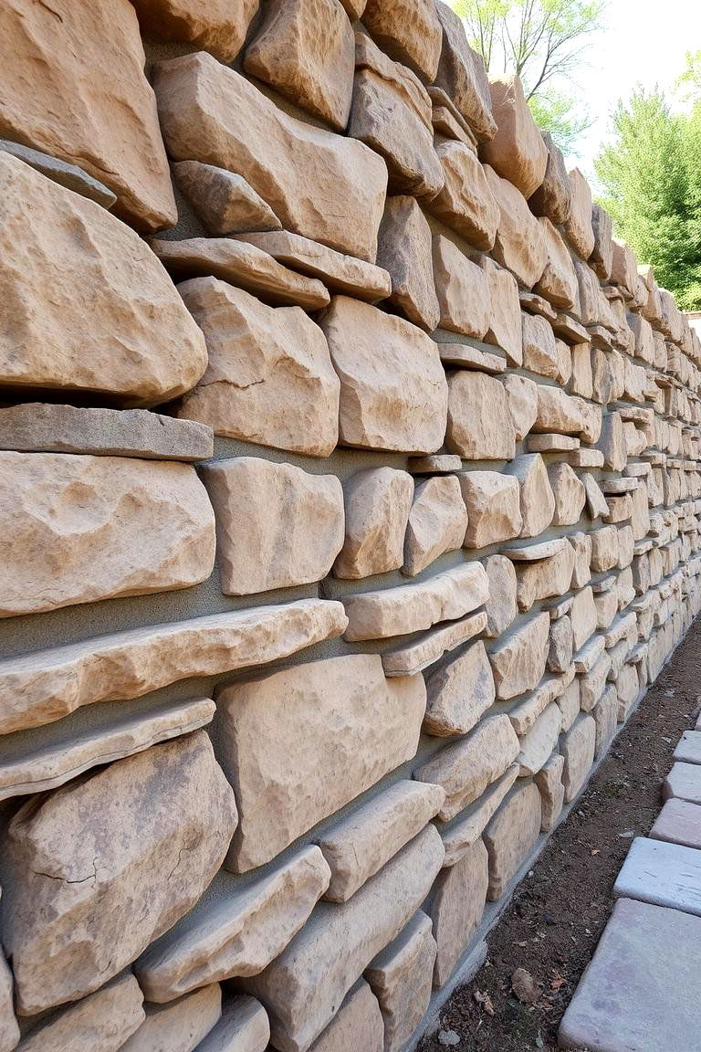 Functional Stone Retaining Wall - 24 Stone Exterior Home Ideas