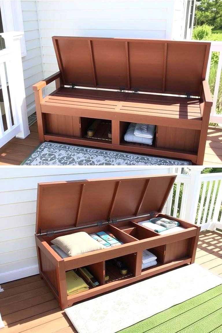 Functional Storage Deck Bench - 24 Deck Furniture Ideas