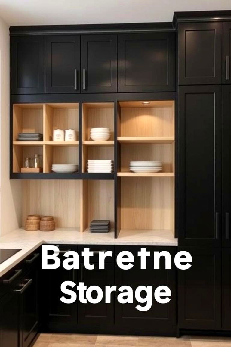 Functional Storage Solutions - 24 black and beige kitchen ideas
