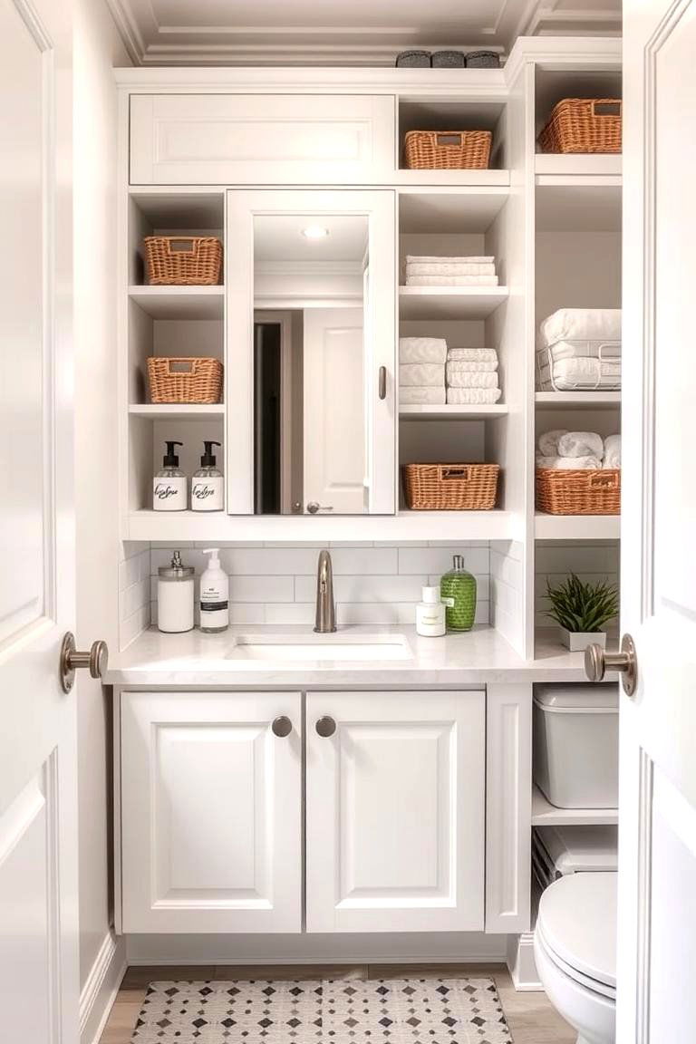 Functional Storage Solutions - 24 Restaurant Bathroom Ideas