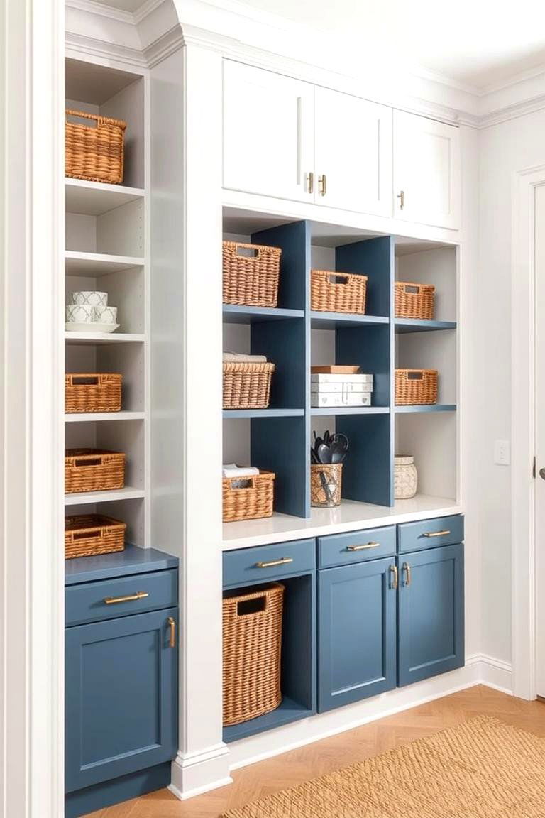 Functional Storage Solutions - 24 Blue and White Decor Ideas