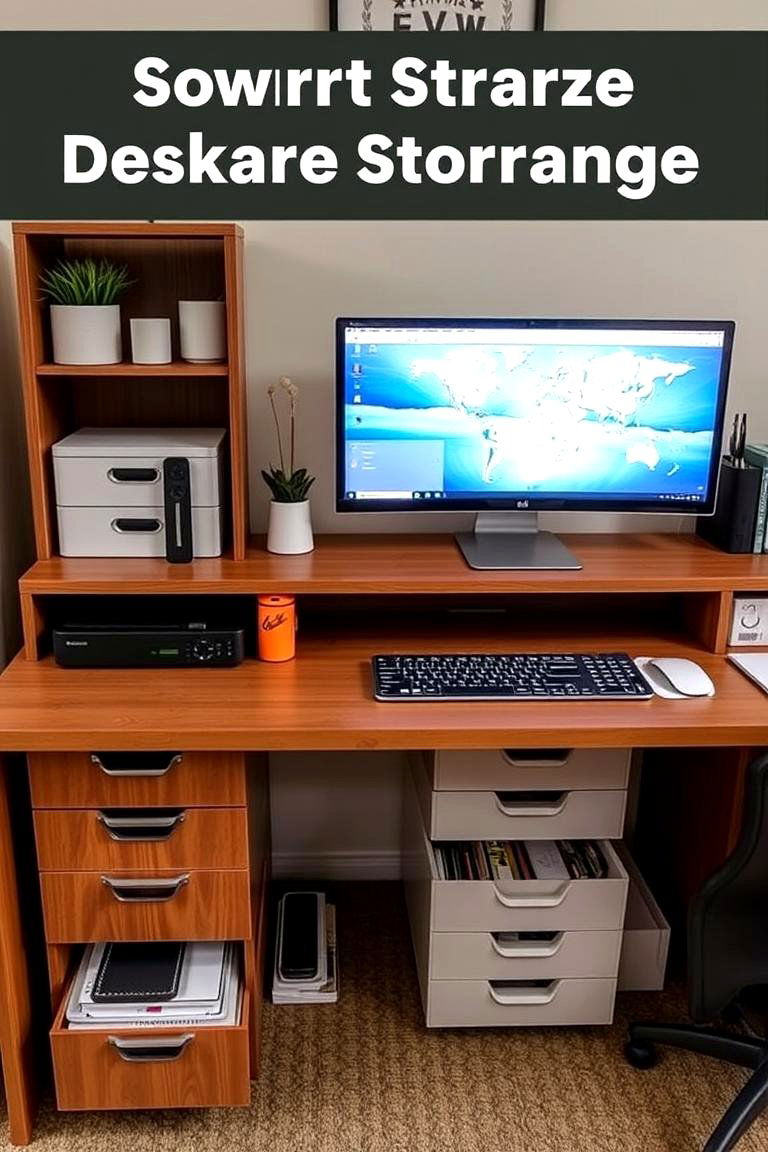 Functional Storage Solutions - 24 Desk Decor Ideas